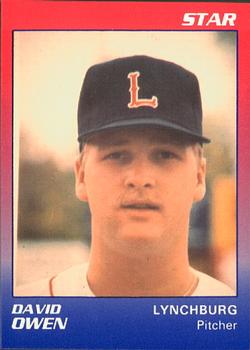 1989 Star Lynchburg Red Sox #16 David Owen Front