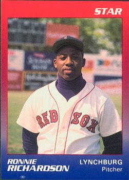 1989 Star Lynchburg Red Sox #28 Ronnie Richardson Front