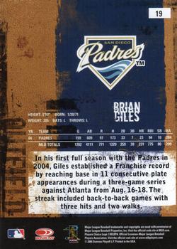 2005 Donruss Leather & Lumber #19 Brian Giles Back