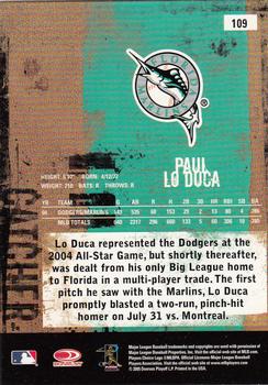 2005 Donruss Leather & Lumber #109 Paul Lo Duca Back