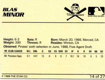 1989 Star Salem Buccaneers #14 Blas Minor Back