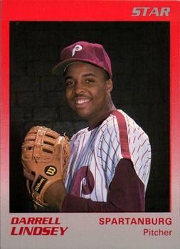 1989 Star Spartanburg Phillies #14 Darrell Lindsey Front