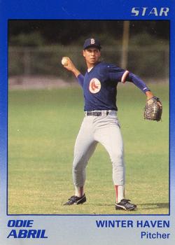 1989 Star Winter Haven Red Sox #1 Odie Abril Front