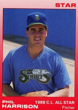 1988 Star Carolina League All-Stars #28 Phil Harrison Front