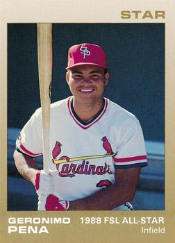 1988 Star Florida State League All-Stars #16 Geronimo Pena Front