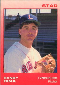 1988 Star Lynchburg Red Sox #4 Randy Cina Front