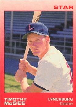 1988 Star Lynchburg Red Sox #13 Timothy McGee Front
