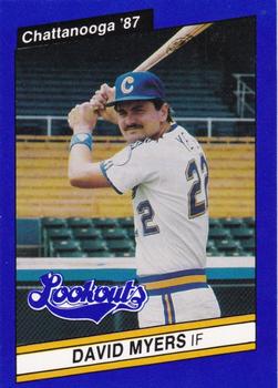 1987 Best Chattanooga Lookouts #20 David Myers Front