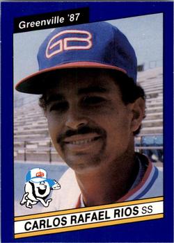 1987 Best Greenville Braves #5 Carlos Rios Front