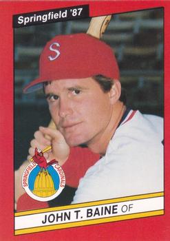1987 Best Springfield Cardinals #8 John T. Baine Front