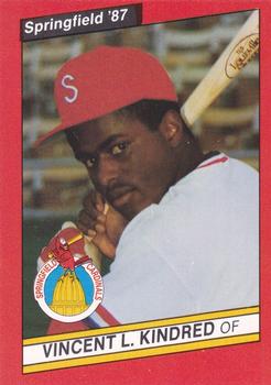 1987 Best Springfield Cardinals #23 Vincent L. Kindred Front