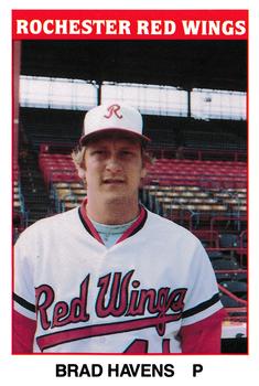1987 TCMA Rochester Red Wings #5 Brad Havens Front