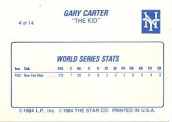 1987 Star Gary Carter #4 Gary Carter Back