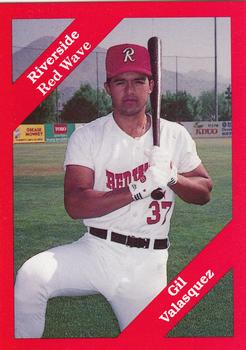 1989 Cal League #3 Gil Valasquez Front