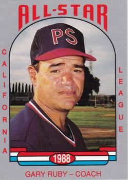 1988 Cal League All-Stars #36 Gary Ruby Front