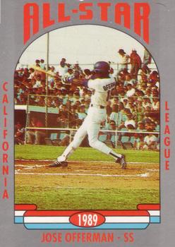 1989 Cal League All-Stars #1 Jose Offerman Front