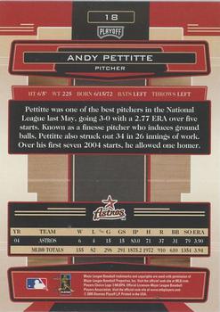 2005 Playoff Absolute Memorabilia #18 Andy Pettitte Back