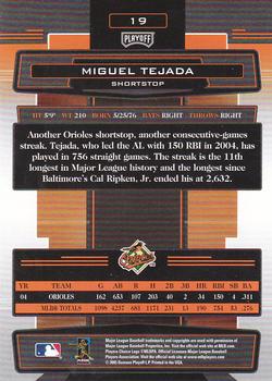 2005 Playoff Absolute Memorabilia #19 Miguel Tejada Back