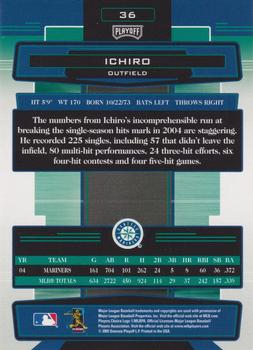 2005 Playoff Absolute Memorabilia #36 Ichiro Back