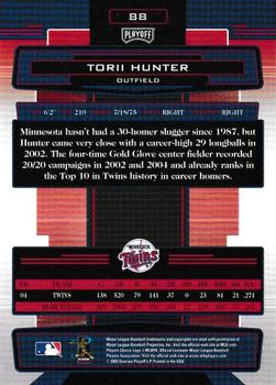 2005 Playoff Absolute Memorabilia #88 Torii Hunter Back