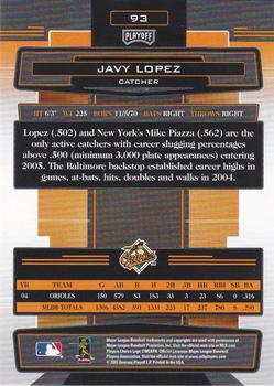 2005 Playoff Absolute Memorabilia #93 Javy Lopez Back