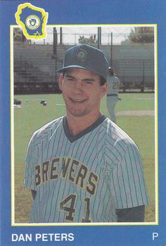 1988 Grand Slam Beloit Brewers #20 Dan Peters Front