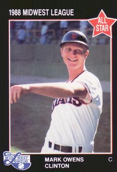 1988 Grand Slam Midwest League All-Stars #1 Mark Owens Front