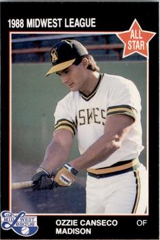 1988 Grand Slam Midwest League All-Stars #51 Ozzie Canseco Front