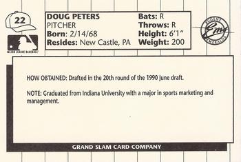 1990 Grand Slam Eugene Emeralds #22 Doug Peters Back
