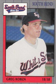 1990 Grand Slam South Bend White Sox #24 Greg Kobza Front