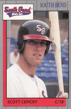 1990 Grand Slam South Bend White Sox #2 Scott Cepicky Front