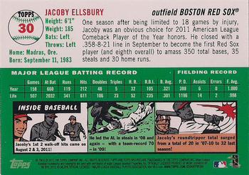 2012 Topps Archives #30 Jacoby Ellsbury Back