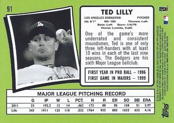 2012 Topps Archives #91 Ted Lilly Back