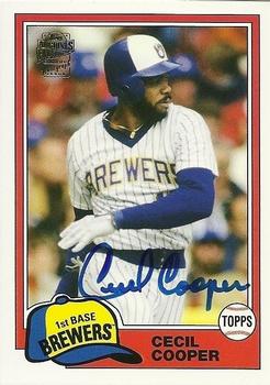 2012 Topps Archives - Fan Favorite Autographs #FFA-CC Cecil Cooper Front