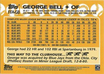 2012 Topps Archives - Fan Favorite Autographs #FFA-GB George Bell Back