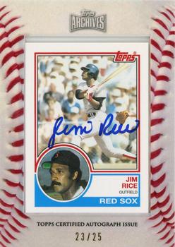 2012 Topps Archives - Framed Mini Autographs #30 Jim Rice Front