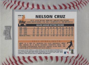 2012 Topps Archives - Framed Mini Autographs #83M-NC Nelson Cruz Back