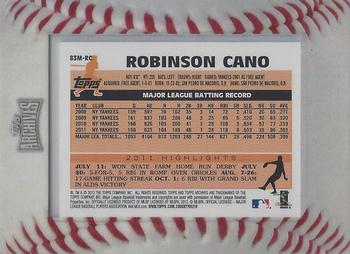 2012 Topps Archives - Framed Mini Autographs #83M-RC Robinson Cano Back