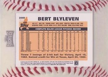 2012 Topps Archives - Framed Mini Autographs #280 Bert Blyleven Back