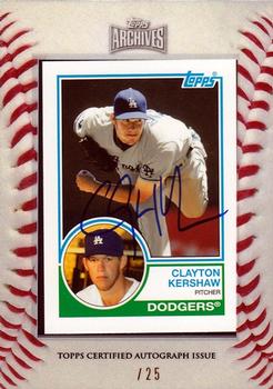 2012 Topps Archives - Framed Mini Autographs #83M-CK Clayton Kershaw Front