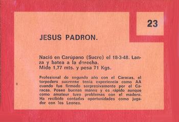 1967 Topps Venezuelan #23 Jesus Padron Back