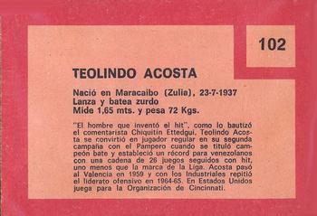 1967 Topps Venezuelan #102 Teolindo Acosta Back