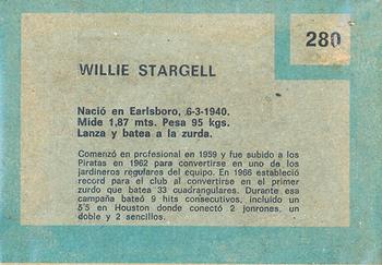 1967 Topps Venezuelan #280 Willie Stargell Back