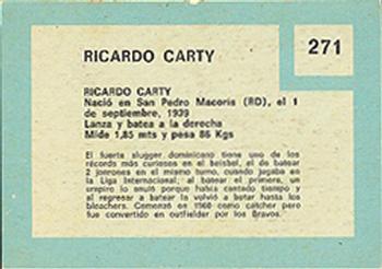 1967 Topps Venezuelan #271 Rico Carty Back