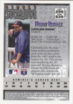 1996 Finest #298 Manny Ramirez Back