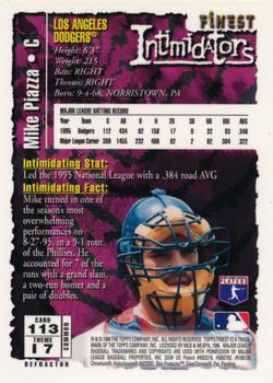 1996 Finest - Refractors #113 Mike Piazza Back