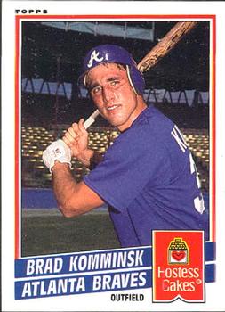 1985 Topps Hostess Atlanta Braves #13 Brad Komminsk Front