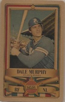 1982 Perma-Graphics All-Star Credit Cards - Gold #14 Dale Murphy Front