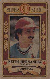 1982 Perma-Graphics Super Star Credit Cards - Gold #150-SS8208 Keith Hernandez Front