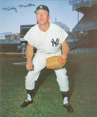1964 Rawlings Premium Photos #NNO Mickey Mantle Front